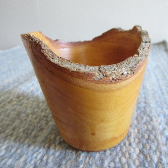 Other - Hand Carved Box Elder Wood Bowl Natural Live Edge Artisan Signed- Bob Thomas